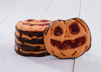 Halloween cookies, close-up