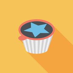 coffee-mate flat icon with long shadow,eps10