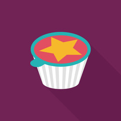 coffee-mate flat icon with long shadow,eps10