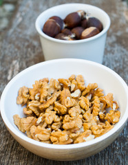 Walnut and chestnut