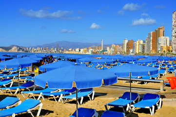 Levante Beach, in Benidorm, Spain