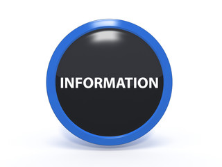 information circular icon on white background