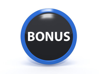 bonus circular icon on white background