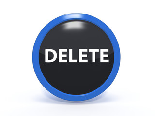 delete circular icon on white background