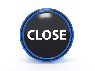 close circular icon on white background