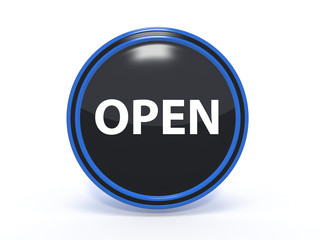 open circular icon on white background