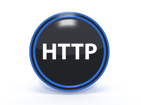 http circular icon on white background
