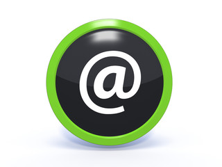 Email circular icon on white background