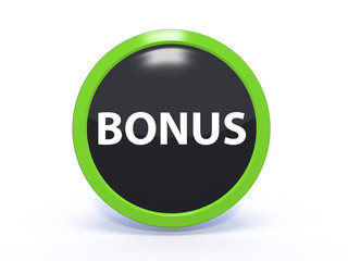 bonus circular icon on white background