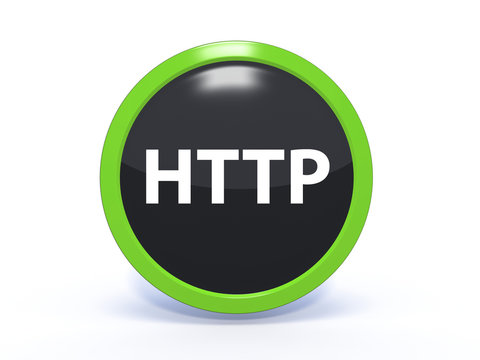 http circular icon on white background