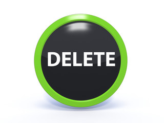 delete circular icon on white background