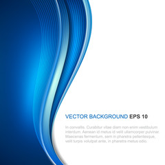 Abstract blue vector background with wave