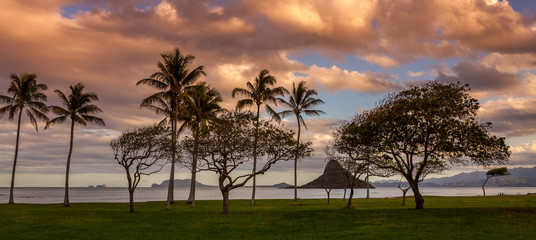 Sunset on the windward coast