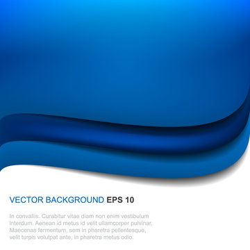 Abstract blue vector background with wave