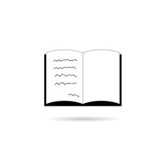 book icon vector in black