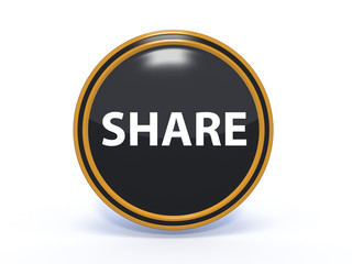 share circular icon on white background