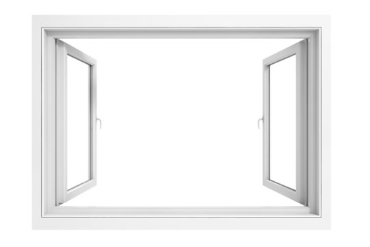 3d Window Frame On White Background