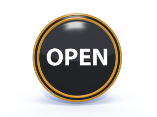 open circular icon on white background