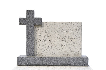 single grave stone cut out (Clipping path)