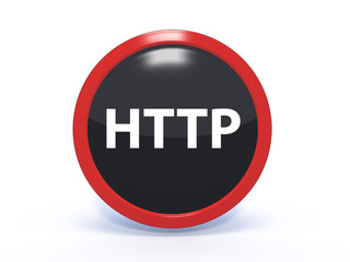 http circular icon on white background