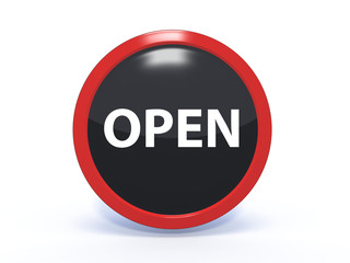 open circular icon on white background