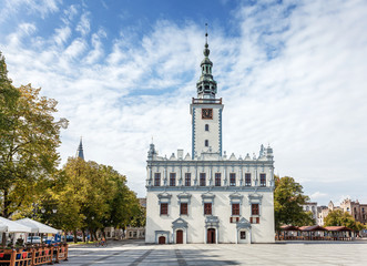 Fototapeta na wymiar Main city square in Chelmno, Poland.