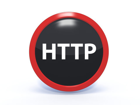 http circular icon on white background
