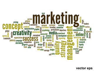 Vector conceptual business marketing word cloud