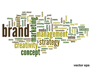 Vector conceptual business word cloud