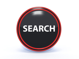 search circular icon on white background