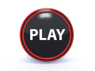 play circular icon on white background