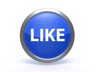 like circular icon on white background