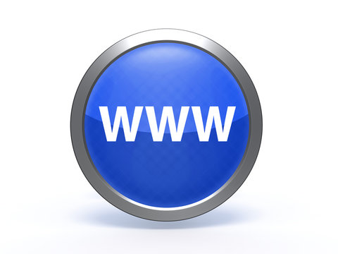 www circular icon on white background