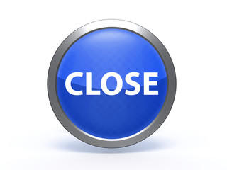 close circular icon on white background