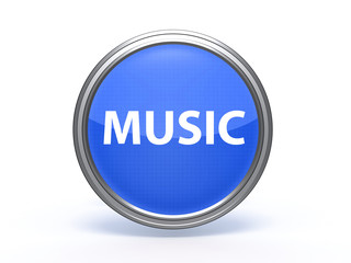 music circular icon on white background