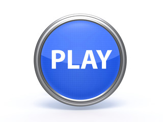 play circular icon on white background