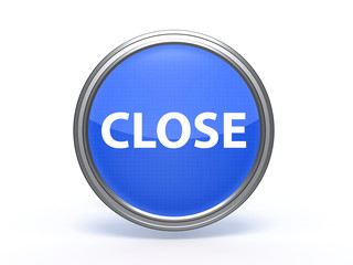 close circular icon on white background