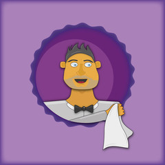 Waiter with a towel