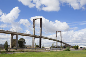 Cable-stayed bridge big shot