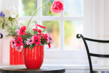 red vase flower