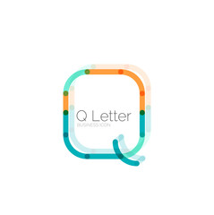 Minimal Q font or letter logo design