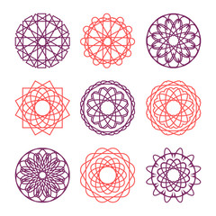 Collection of round ornaments