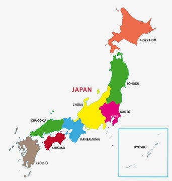 japan regions map