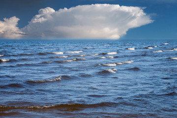Blue sea.