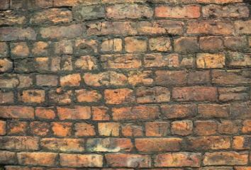 Grunge old brick wall in England