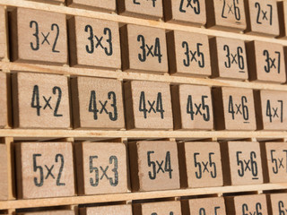 Educational wooden multiplication table © GioRez