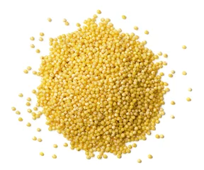Fotobehang Heap of millet seeds © Coprid