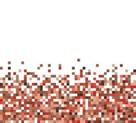 An abstract pixel art style vector background over white