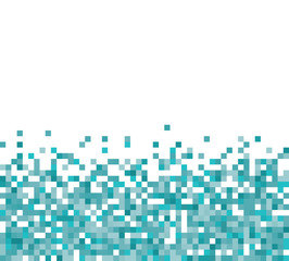 An abstract pixel art style vector background over white