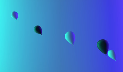 A Balloon On the Blue Sky